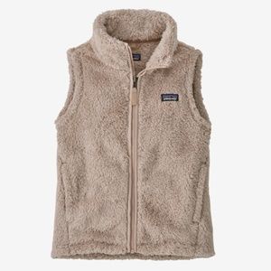 NEW Large 12 Kids Los Gatos Shroom Beige Fuzzy Soft Vest